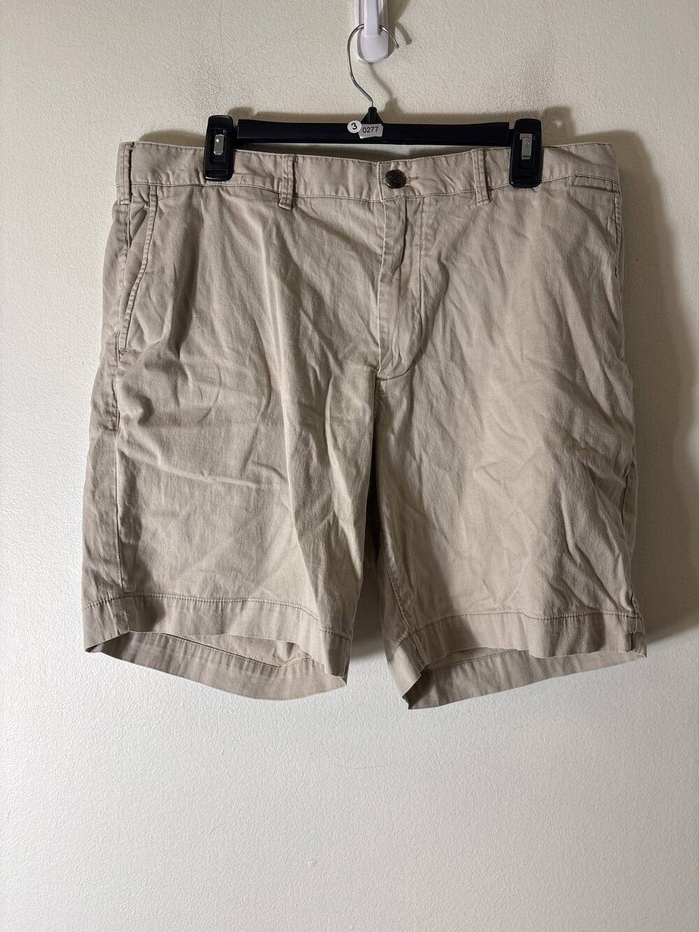 Men's Faherty Brand Khaki Cotton Blend Shorts Sz 35